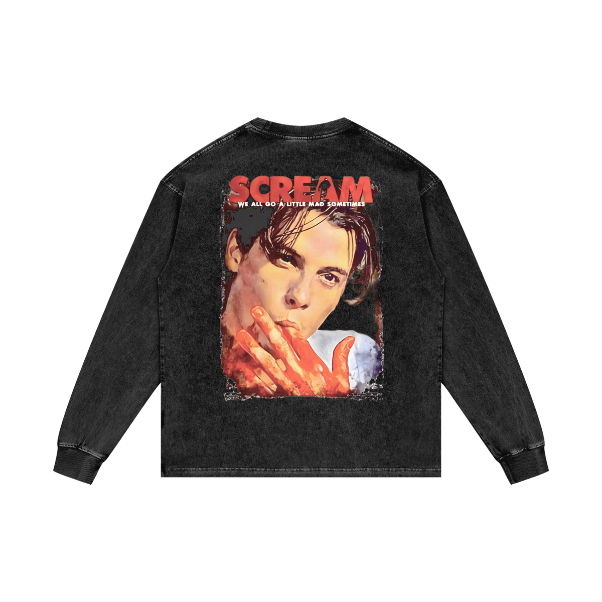 Acid Wash Oversize Long Sleeve T-Shirt - 250 GSM
