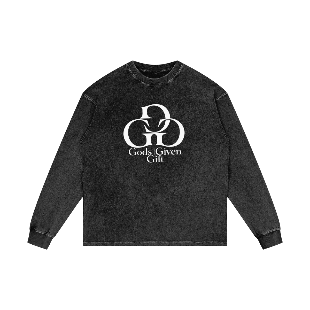Acid Wash Oversize Long Sleeve T-Shirt - 250 GSM
